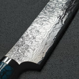 Saji Takeshi SG2 Damascus  Diamond Finish Sujihiki Knife 270mm Blue Turquoise