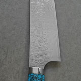 Saji Takeshi SG2 Damascus Diamond Finish Gyuto Chef Knife 240mm Blue Turquoise