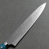 Saji Takeshi SG2 Damascus  Diamond Finish Sujihiki Knife 270mm Blue Turquoise