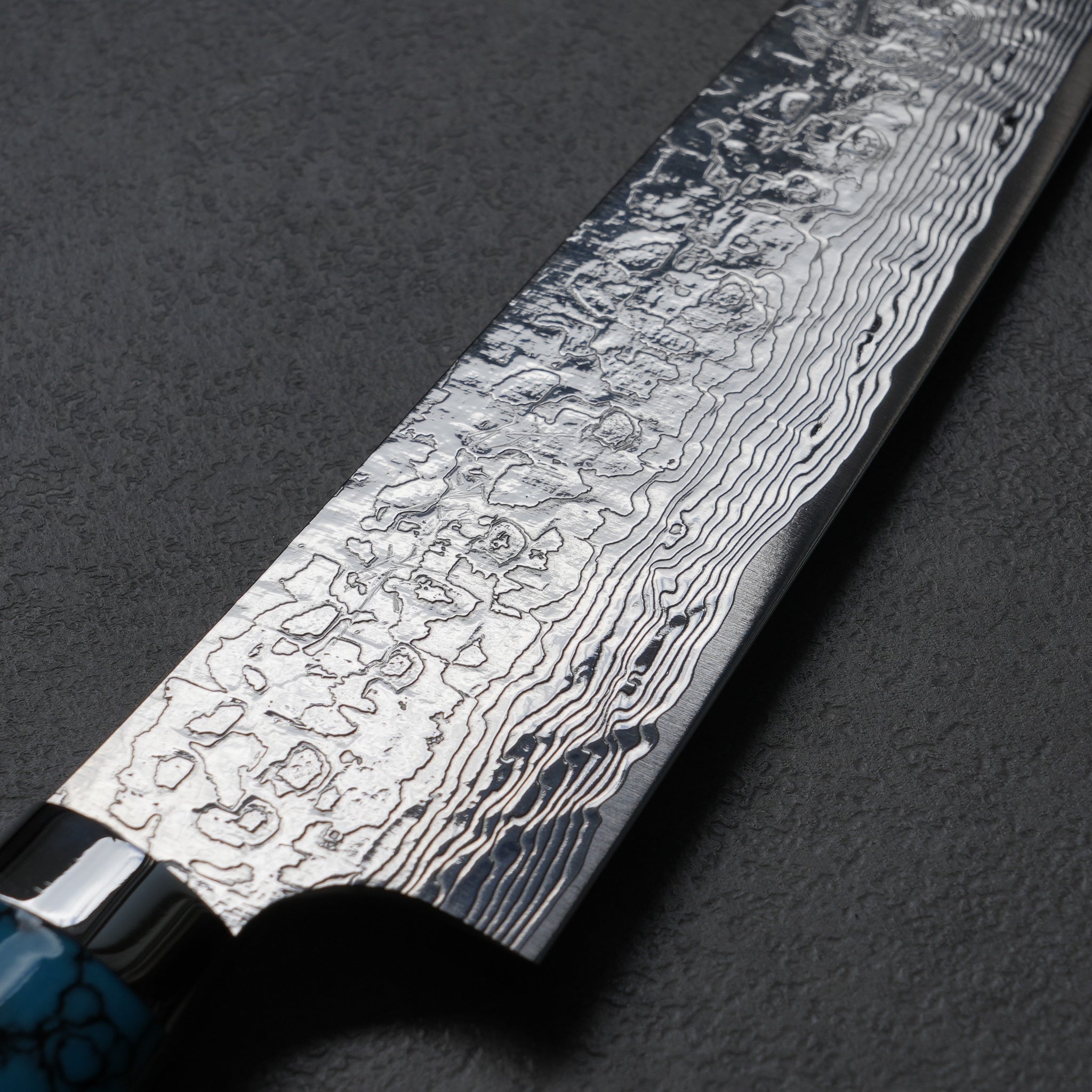 Saji Takeshi SG2 Damascus Diamond Finish Gyuto Chef Knife 210mm