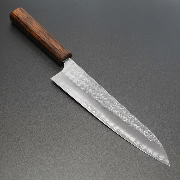 Yoshimi Kato Super Gold 2 Gyuto Chef Knife 210mm Seared Oak Minamo