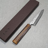 Yoshimi Kato Super Gold 2 Petty Knife 120mm Seared Oak Minamo