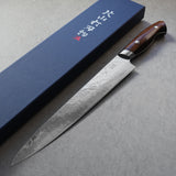 Yuta Katayama Super Gold 2 Damascus Sujihiki Knife 270mm Ironwood
