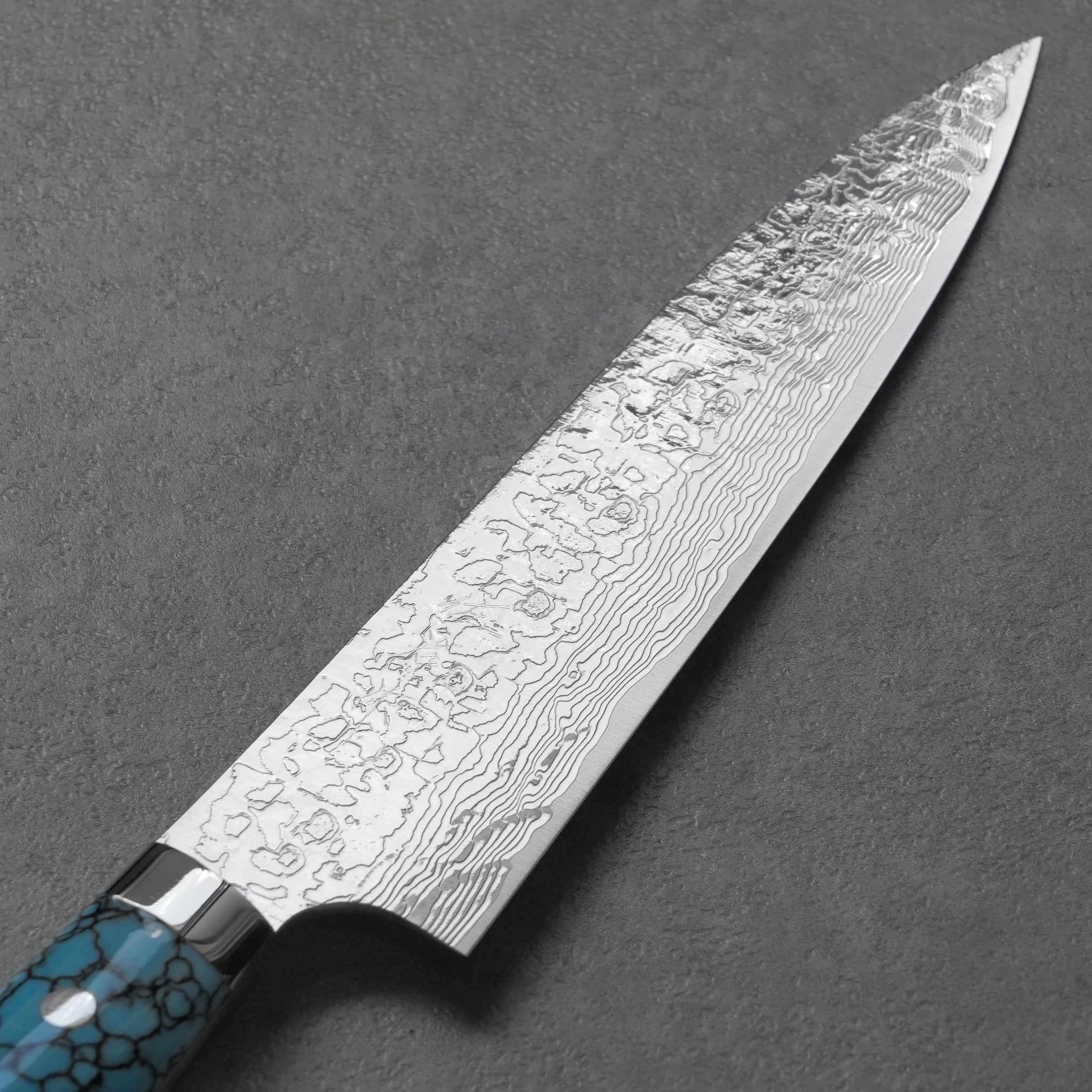 Saji Takeshi SG2 Damascus Diamond Finish Gyuto Chef Knife 210mm