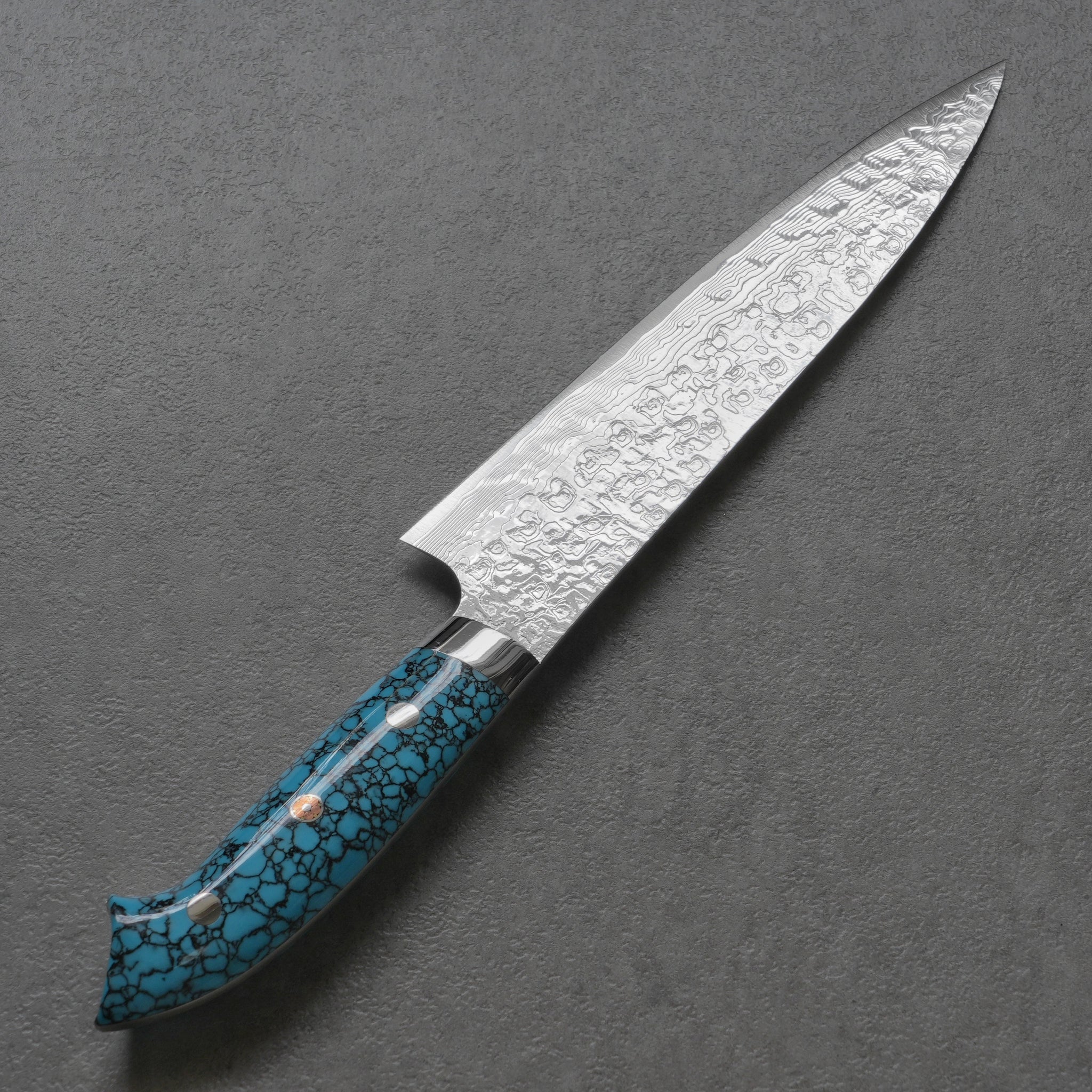 Saji Takeshi SG2 Damascus Diamond Finish Gyuto Chef Knife 210mm