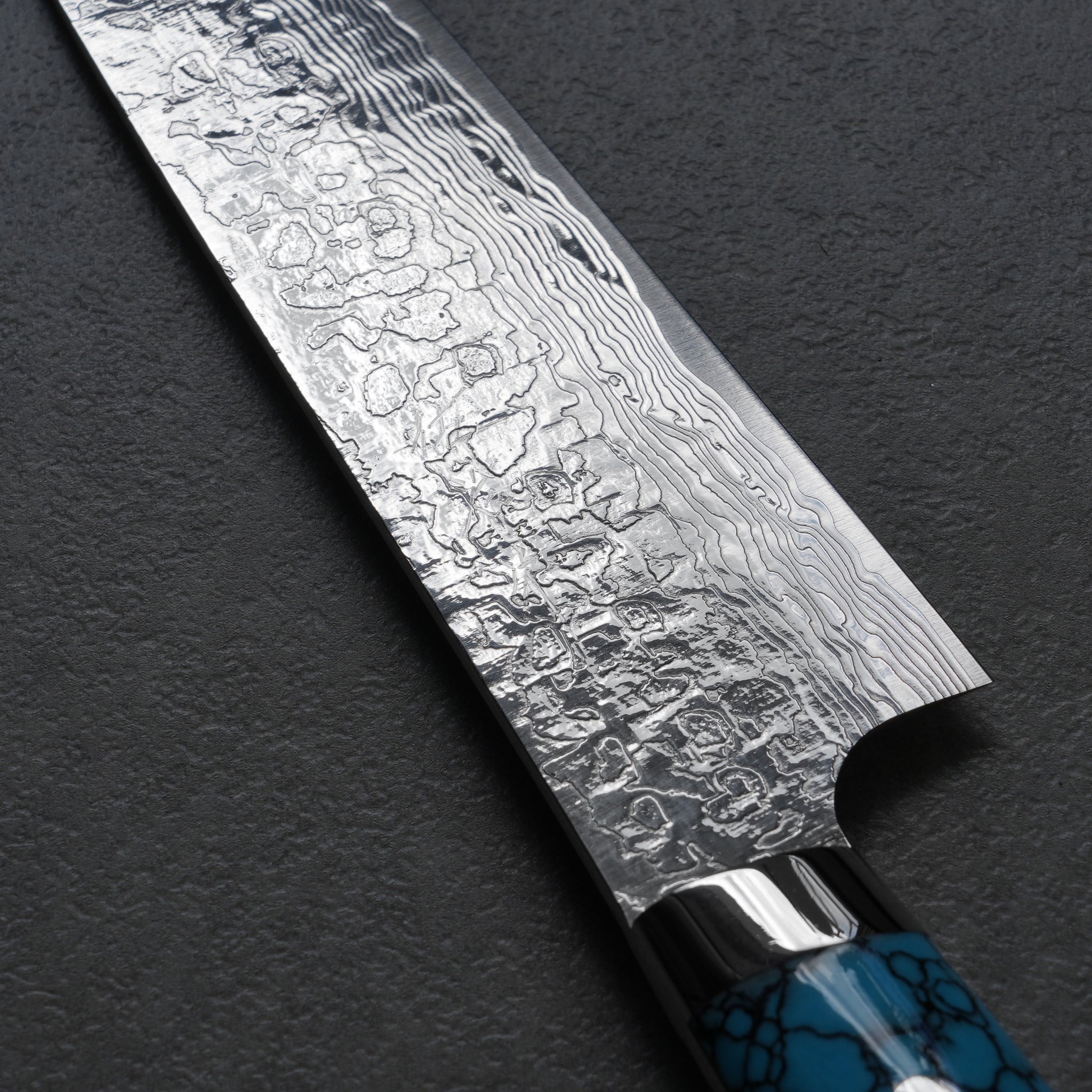 Saji Takeshi SG2 Damascus Diamond Finish Gyuto Chef Knife 210mm