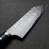 Saji Takeshi SG2 Damascus Diamond Finish Bunka Knife 180mm Blue Turquoise