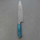 Saji Takeshi SG2 Damascus Diamond Finish Gyuto Chef Knife 210mm Blue Turquoise