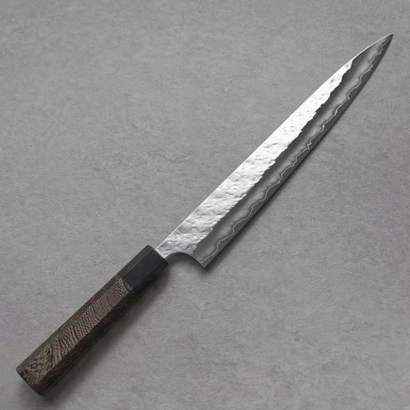 Yoshimi Kato Super Gold 2 Sujihiki Knife 270mm Wenge Buffalo Leopard