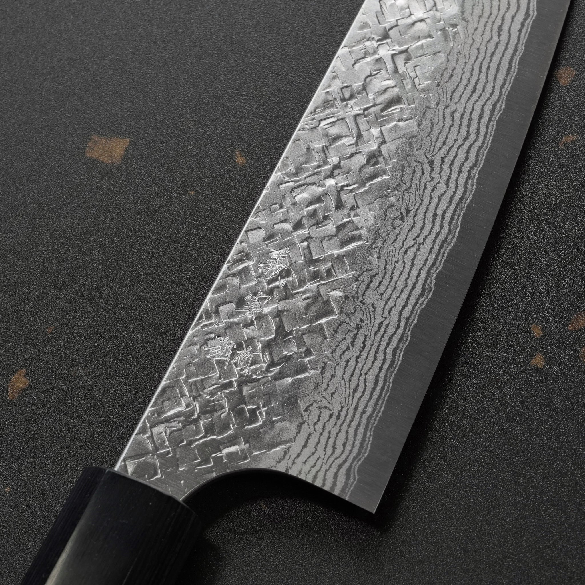 Yoshimi Kato VG10 Hammered Damascus Bunka Knife 170mm Honduras