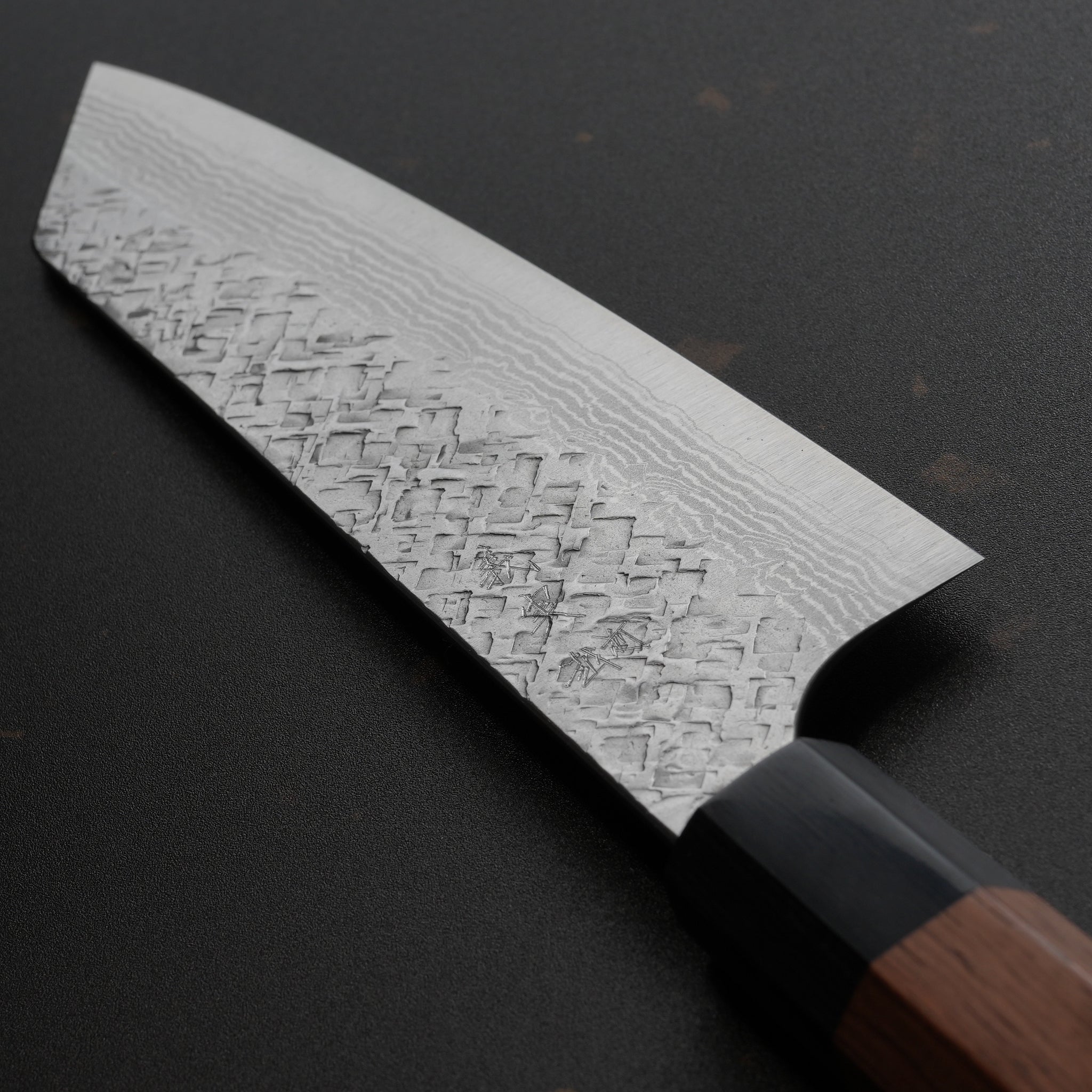 Yoshimi Kato VG10 Hammered Damascus Bunka Knife 170mm Honduras
