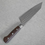 Sakai Takayuki SPG2 Hammered Damascus Kengata Santoku Knife 160mm