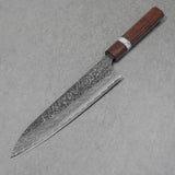 Yoshimi Kato Super Gold 2 SG2 V Damascus Gyuto Chef Knife 210mm White Turquoise Rosewood