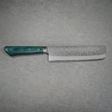 Masutani VG10 Damascus Nakiri Knife Sairyu Green