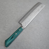 Masutani VG10 Damascus Nakiri Knife Sairyu Green