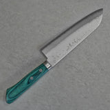Masutani VG10 Damascus Santoku Knife Sairyu Green