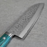 Masutani VG10 Damascus Santoku Knife Sairyu Green