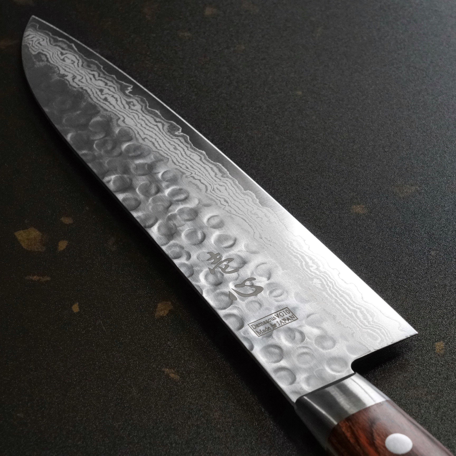 Isshin Hammered 17 Layers Damascus VG10 Santoku Knife 180mm – Bay Trade Japan  Knife Store
