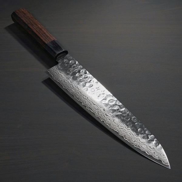 Yoshihiro VG-10 46 Layers Kurouchi Hammered Damascus Gyuto