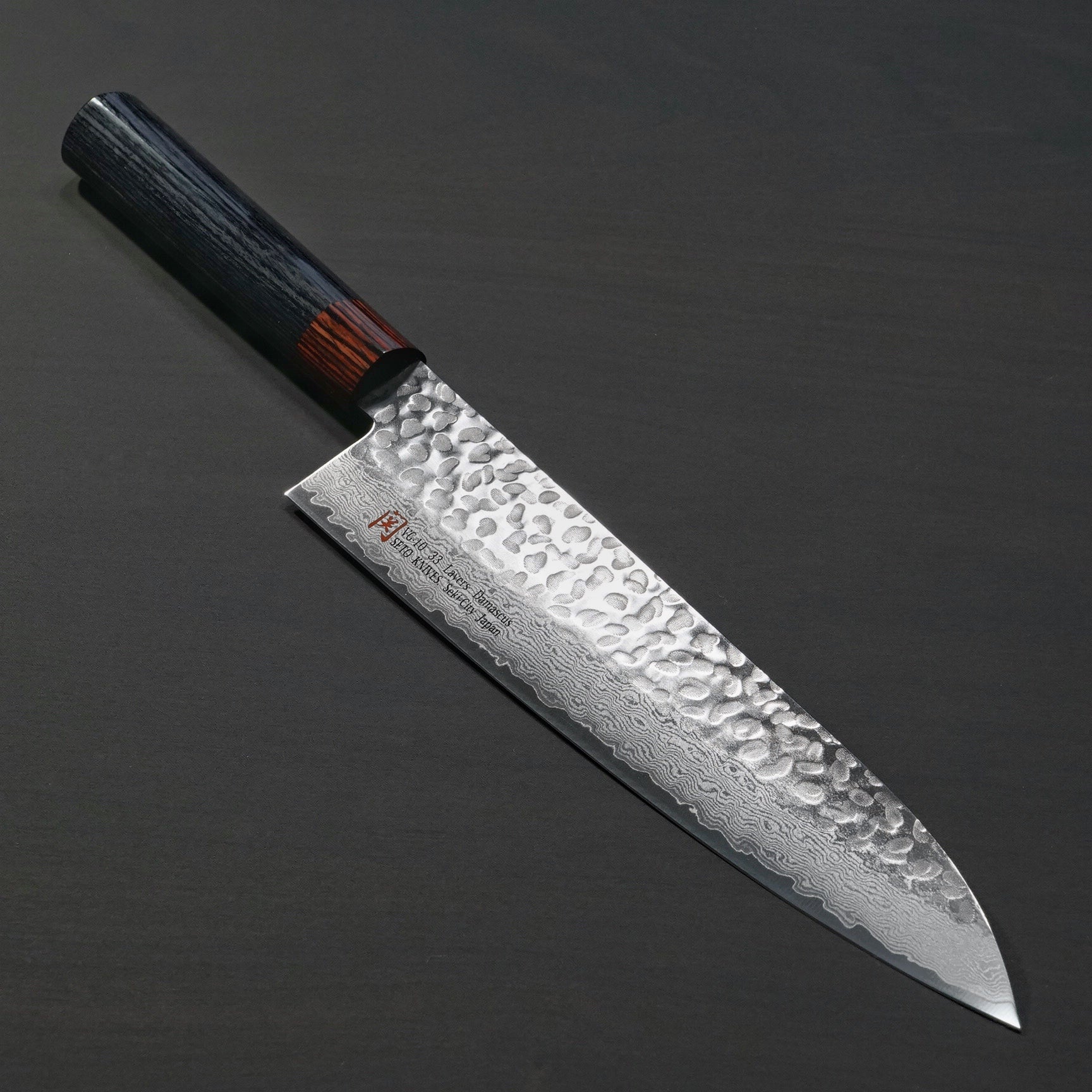 SETO Hammered 33 Layers Nickel Damascus VG10 Chef's Knife Gyuto 210mm – Bay  Trade Japan Knife Store
