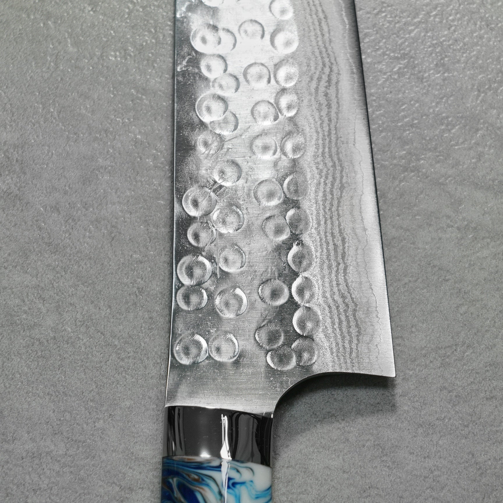 Japanese Damascus print series - Small Santoku knife (13cm