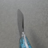 Saji Takeshi SG2 Damascus Diamond Finish Bunka Knife 180mm Blue Turquoise