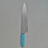 Saji Takeshi SG2 Damascus Diamond Finish Gyuto Chef Knife 240mm Blue Turquoise