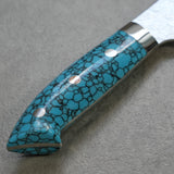 Saji Takeshi SG2 Damascus Diamond Finish Gyuto Chef Knife 240mm Blue Turquoise