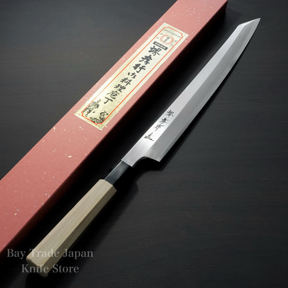 Sakai Takayuki Ginsanko Silver 3 Kengata Yanagiba Knife 300mm