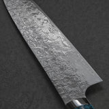 Saji Takeshi SG2 Damascus Diamond Finish Gyuto Chef Knife 240mm Blue Turquoise