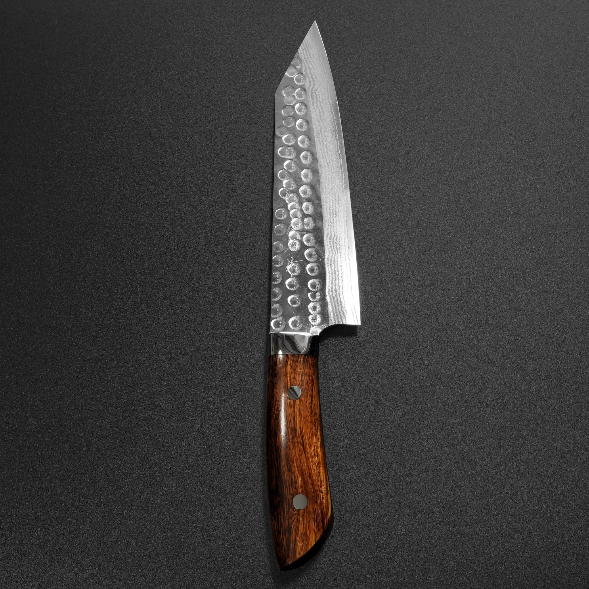 Saji Takeshi SRS13 Hammered Damscus Kiritsuke Gyuto 180mm Ironwood