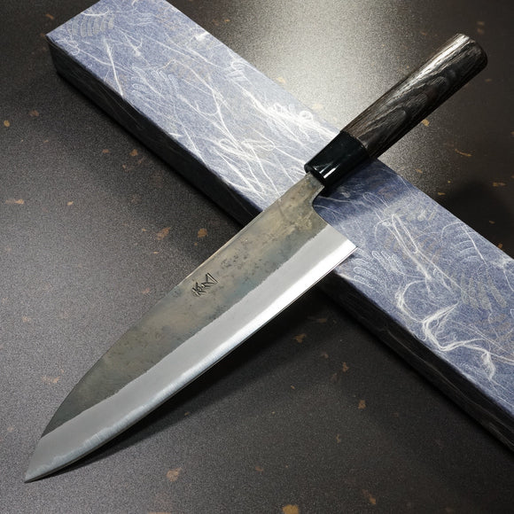 Motokyuichi Aogami Blue #2 Kurouchi Gyuto Chef Knife 180mm – Bay 