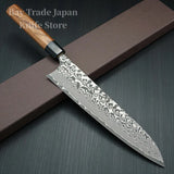 Japanese KATO YOSHIMI SG2 Damascus Black Finish Chef's Knife 240mm