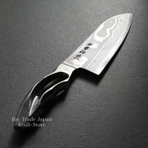 Kanetsune Seki 17 Layers Damascus VG10 Santoku Knife 180mm SANNOIKE