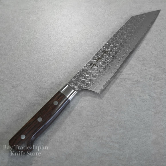 Sakai Takayuki SPG2 Hammered Damascus Wa Kengata Gyuto Chef Knife 190mm