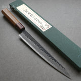 Sakai Takayuki Hammered Black Finish Aogami Super Wa Sujihiki Knife 240mm