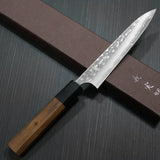 Kato Yoshimi Hammered Super Gold 2 SG2 Petty 150mm Knife Water Buffalo Walnut