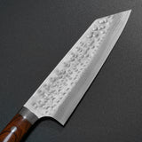 Saji Takeshi SRS13 Hammered Damascus Bunka Knife 180mm Ironwood