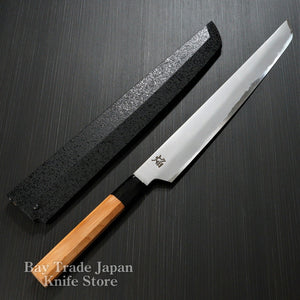 SAKAI TAKAYUKI AOGAMI 2 HOMURA GENBU SAKIMARU-YANAGIBA KNIFE 300MM