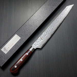 Sakai Takayuki Hammered 33 Layers Damascus VG10 Kengata Yanagiba Knife 270mm
