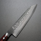 Yoshimi Kato Hammered Aogami Blue Super Gyuto Chef Knife 180mm Bolster