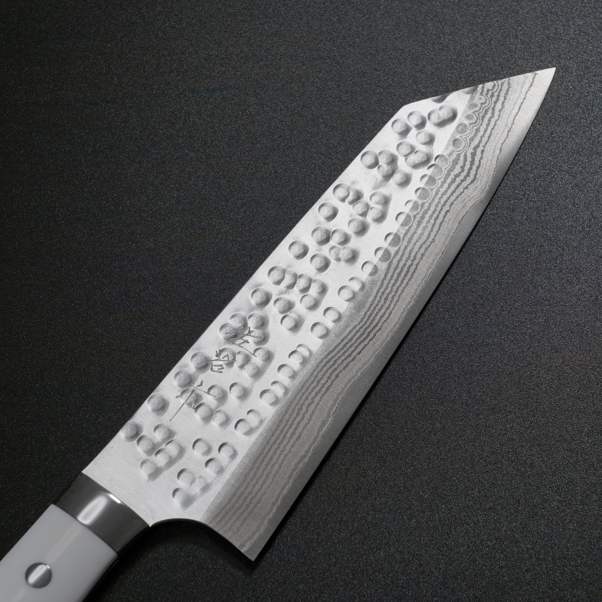 Saji Takeshi SRS13 Hammered Damascus Bunka Knife 180mm Corian