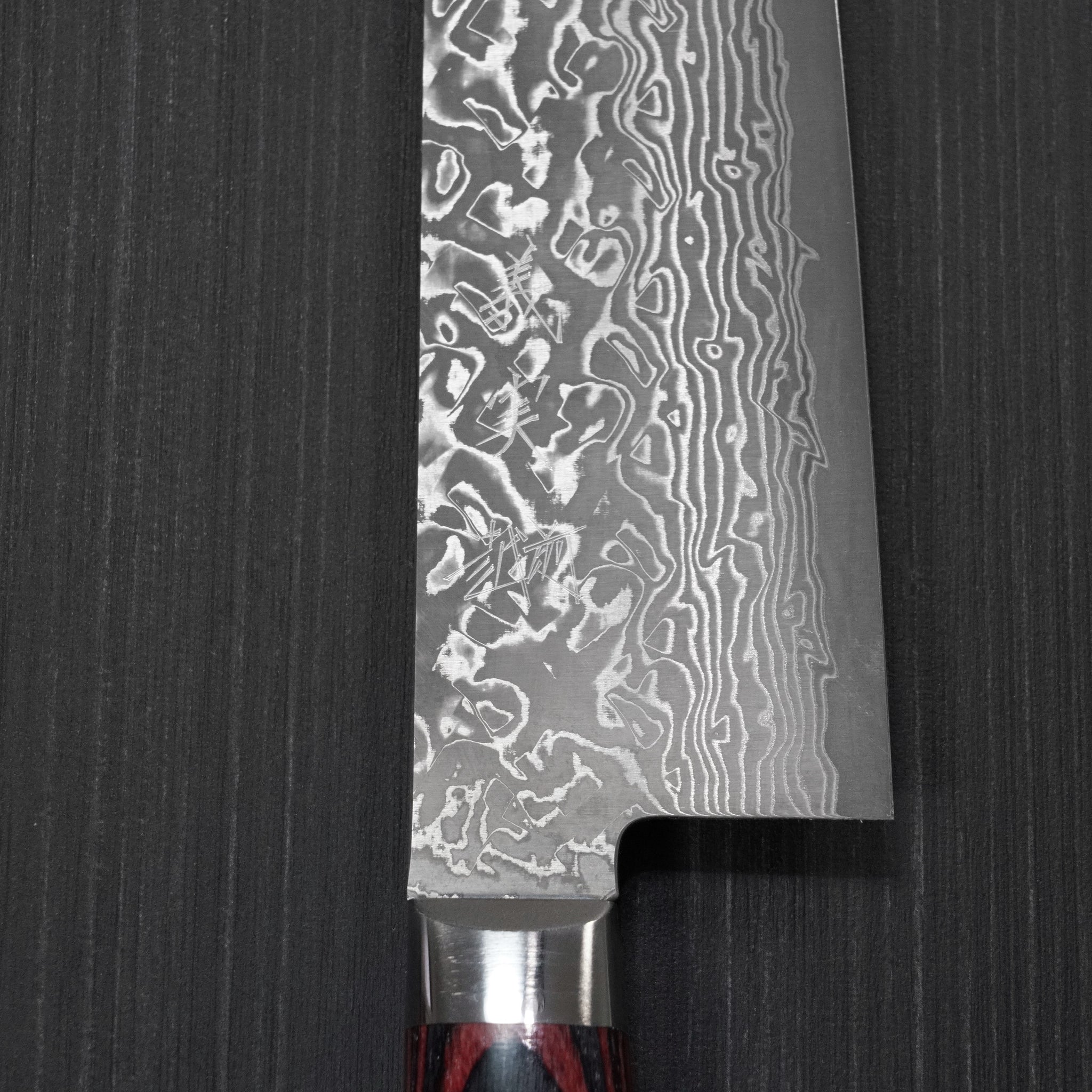 Japanese Yoshimi Kato VG10 Nickel Damascus Black Finish Gyuto Chef