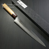 Sakai Takayuki Hammered 33 Layers Damascus VG10 Wa Sujihiki Knife 240mm