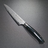 Kajin HAP40 Damascus Custom Utility Petty Knife 120mm Micarta
