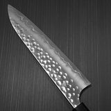 Kato Yoshimi Hammered Super Gold 2 SG2 Chef Knife 210mm Water Buffalo Walnut
