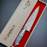 Saji Takeshi SG2 Super Gold 2 Damascus Gyuto Knife 210mm White Turquoise