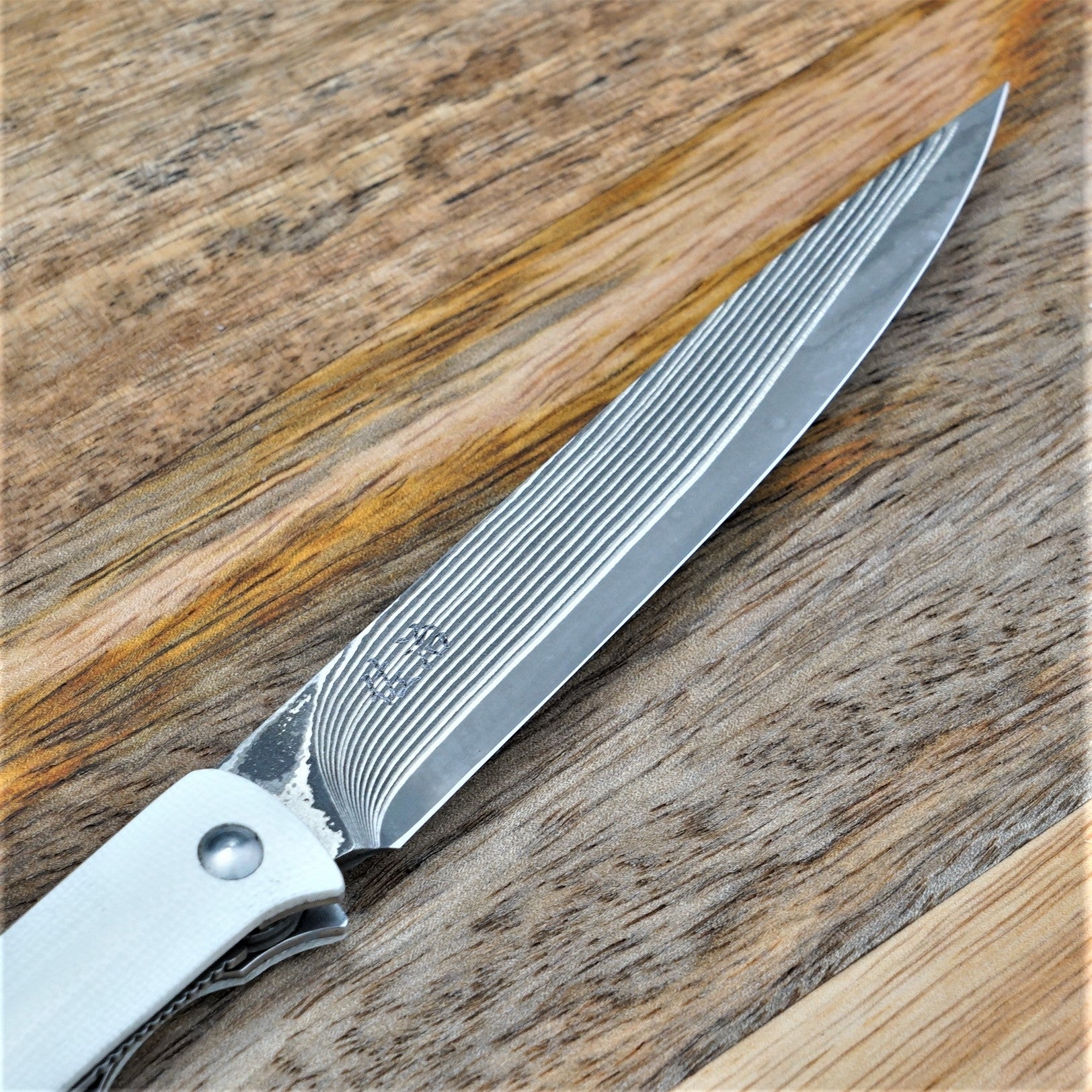 Takeshi Saji R-2 Damascus Steak Knife (Black G-10 Handle, TS