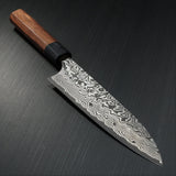 Yoshimi Kato Super Gold 2 SG2 V-shape Black Damascus Gyuto Chef Knife 180mm Honduras Rosewood