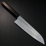 Kanetsune Seki Hammered Damascus AUS10 Santoku Knife 185mm KC-913